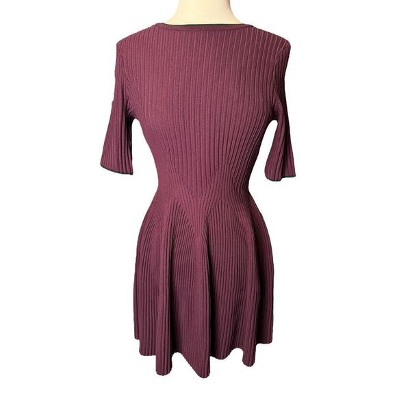 TED BAKER London NEW Plum Renyina Ribbed Stretch Sweater Dress US Size 6-8 - Picture 1 of 9